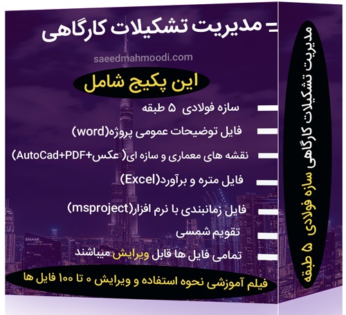 دانلود پروژه آماده مدیریت تشکیلات کارگاهی